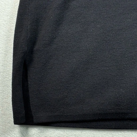 SOLD Lands’ End Black Turtleneck Sweater Tunic Pullover 100% Cotton 1X Side Slit - Picture 6 of 6